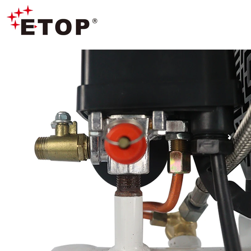 ETOP 100% Silent Oil Free 600W 9L Air Compressor machines for Industry and Home cheap price portable air compressor