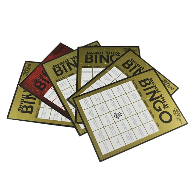 Custom Paper Cards Scratch off Game Bingo Cards For Sale