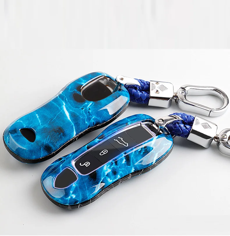 for Porsche Key Case Bag Shell Cover for Panamera Cayenne Macan 911 718 9YA 971 Key Shell  Car Accessories