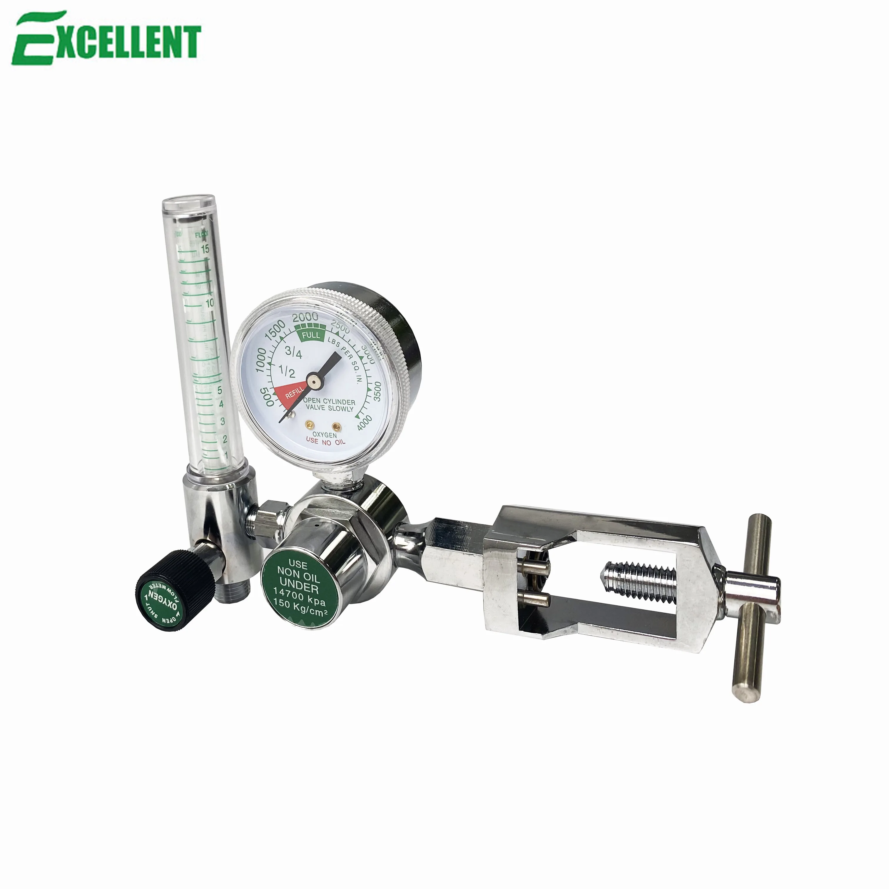 High quality brass oxygen regulator with flowmeter for oxygen cylinder CGA870 2-15LPM