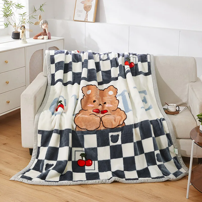 HONGBO new arrival custom baby flannel fleece floral blanket breathable washable durable raschel blanket bamboo