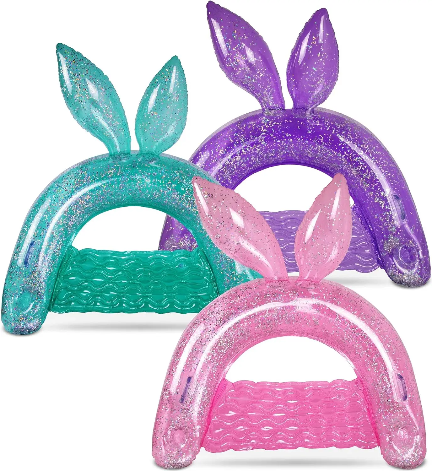 New Design Pool Float Tubes Rabbit Ear U-shaped Floating Row Adult Swimming Pool Float Lounge Chair