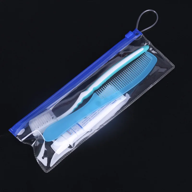 Wholesale High Quality PVC Clear Custom Toothpaste Bag with Logo Printing