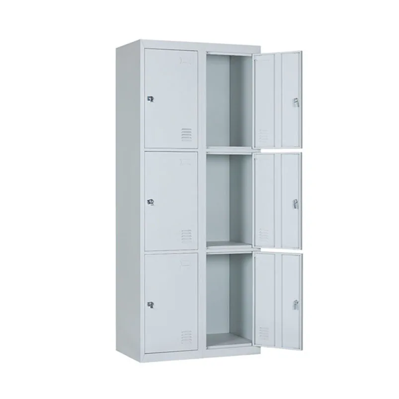 Customization service colorful metal lockers vertical filing cabinet with 6 doors gym or pool locker