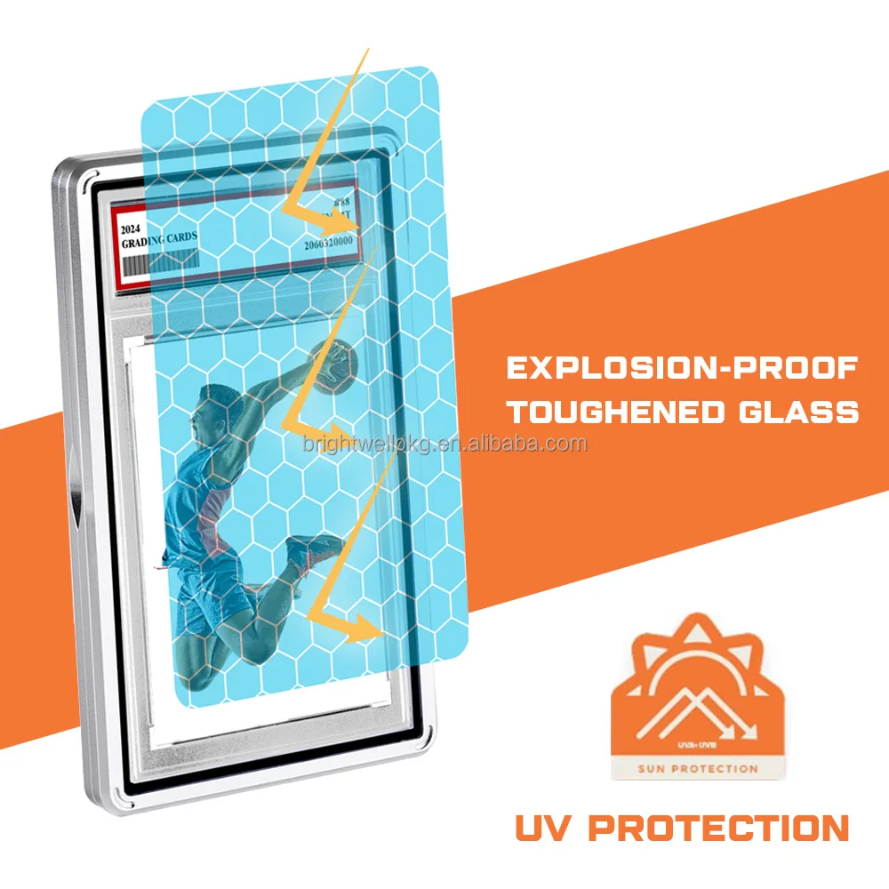 Graded Card Aluminum Slab Bumper Guard Protector For Graded Card