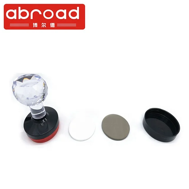 Crystal handle self inking flash rubber foam stamp