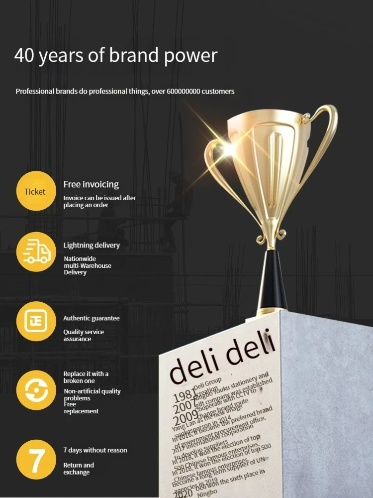 Deli DL302500 90-градусная линейка под прямым углом высокоточная транспортир из нержавеющей