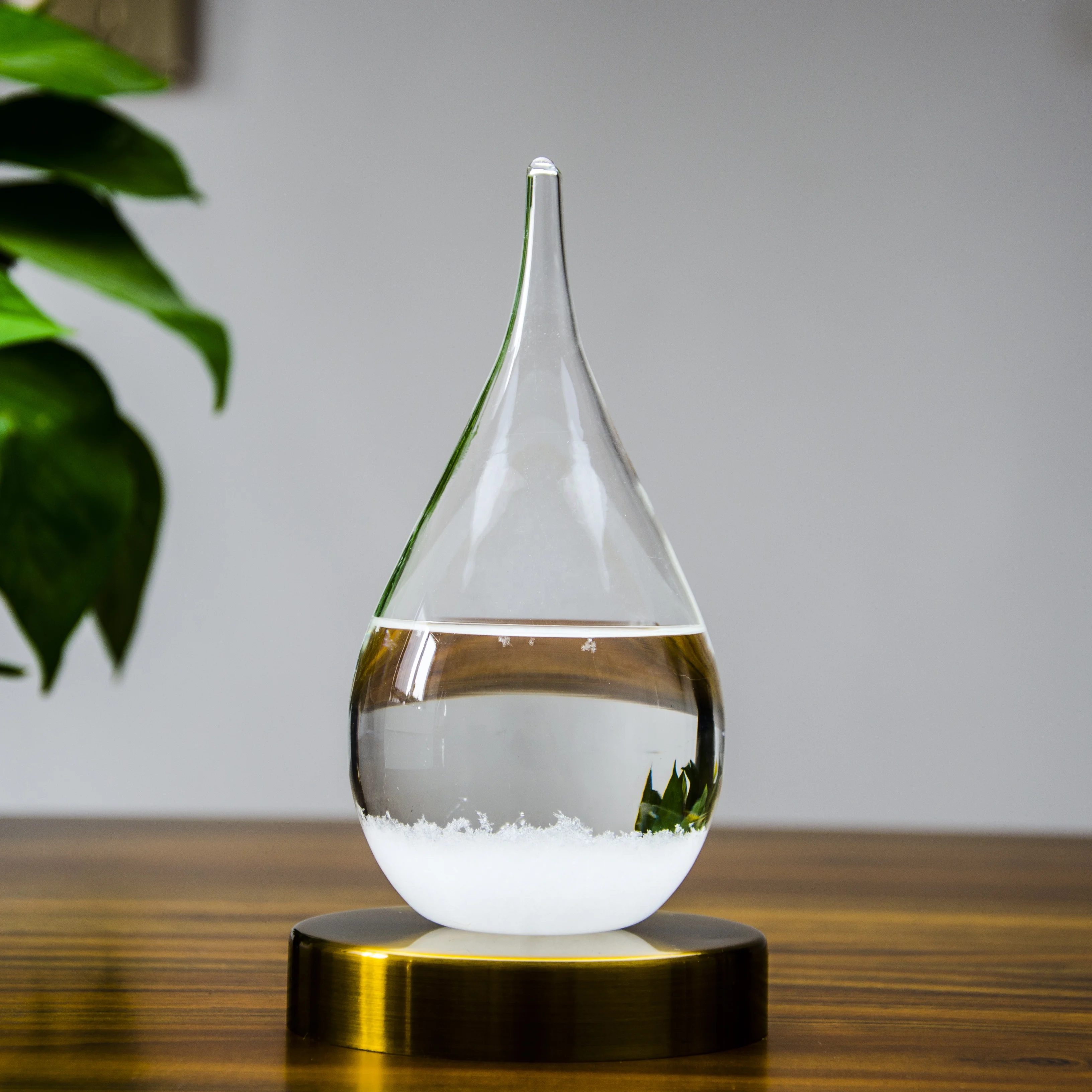 
2020 Clear Weather Predicting Original Waterdrop Storm Glass Barometer With Metal Base 