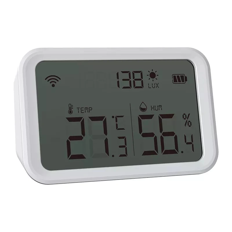 Tuya Smart Zigbee Temperature And Humidity Sensor Detect Luminous Intensity Home Automation Module Work With Alexa Google Home