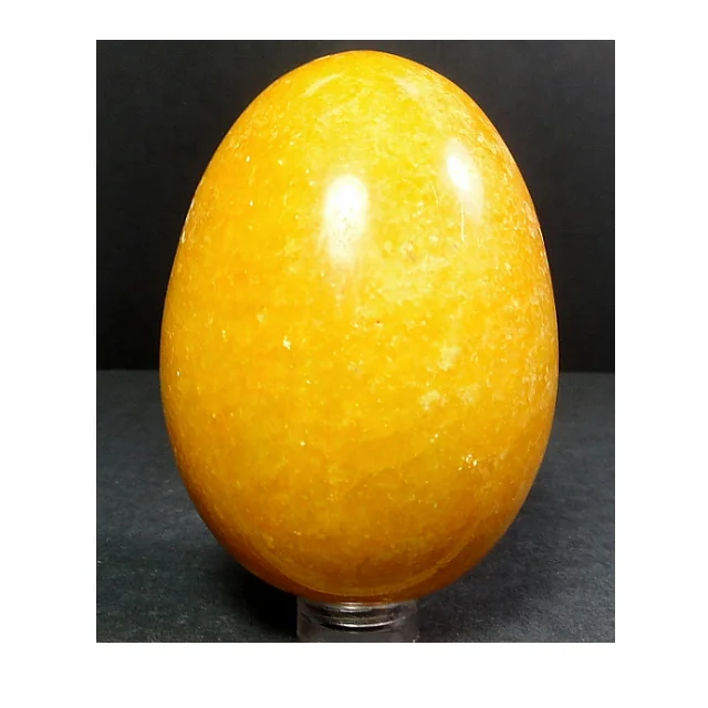 Bright Yellow Color Polished Marble Eggs Available In Bulk