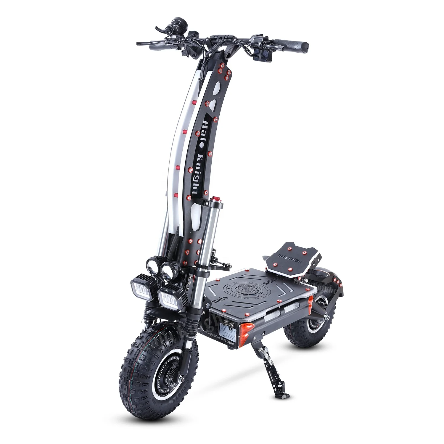 Алюминиевый Электрический скутер Halo Knight T107Max 72 в 8000 Вт 50 Ач 120 км/ч 14 дюймов большая внедорожная шина