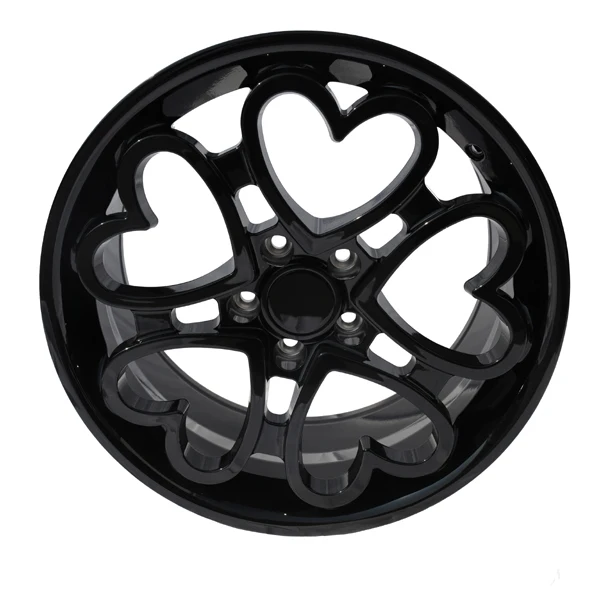 Heart-shaped design forged car rims aluminum alloy car wheels 18 inch black rims 18 inch 5 holes