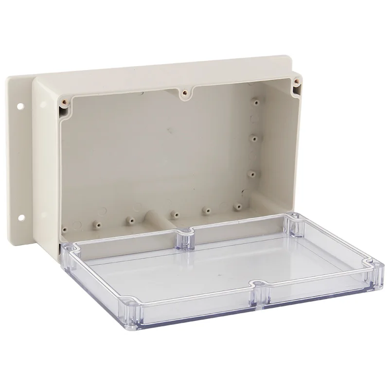 IP67 ip65 ABS plastic waterproof box PCB control cable enclosure with PC transparent cover 87 x 150 x 230MM