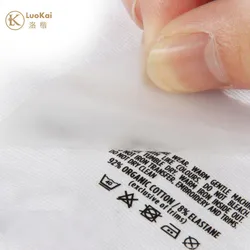 Custom Brand Logo Print Sport Shirt Swimwear Garment Heat Press On Tagless Heat Transfer Sticker Care Label For T-Shirt Clothing