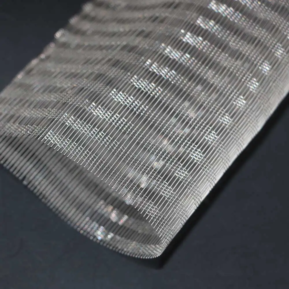 Colored Wire Glass Fiber Wire Woven Wire Mesh For Art Design Glass Laminated