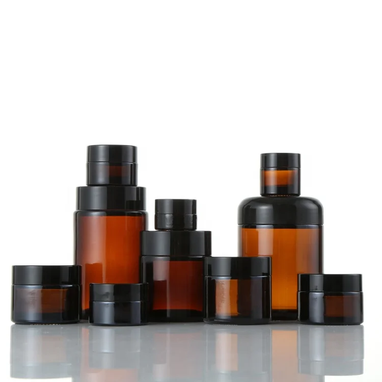 5g 10g 15g 20g 30g 50g 60g 100g Amber Cosmetic Packaging Cream Porcelain Jar Glass Storage Jar Small Glass Jar For Sale