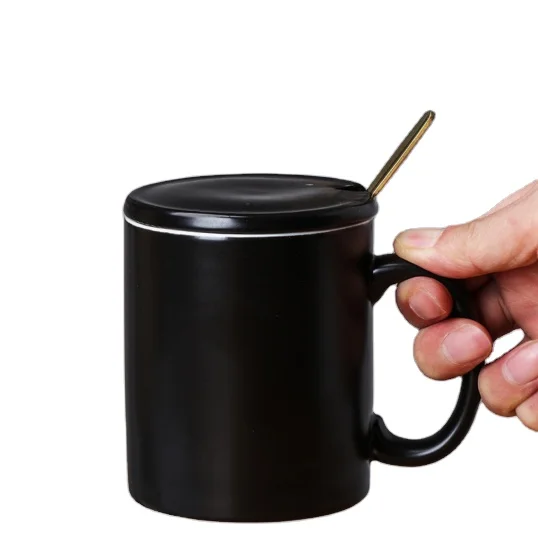 Natural Colorful Custom Creative Print Coating Ceramic Coffee Mugs Classic Bone China Black and White Ceramic Cup Coffee Mug