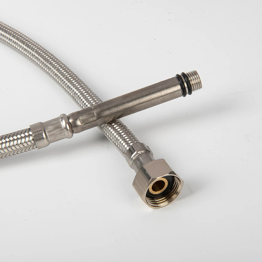 Customized Connection Pipe Stainless Steel Compression Thread Faucet Connector Braided Hose