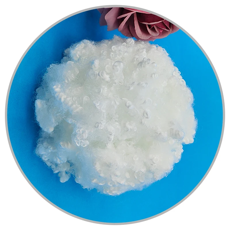 Highly crimped 15D 64mm HCS polyester fiber for filling