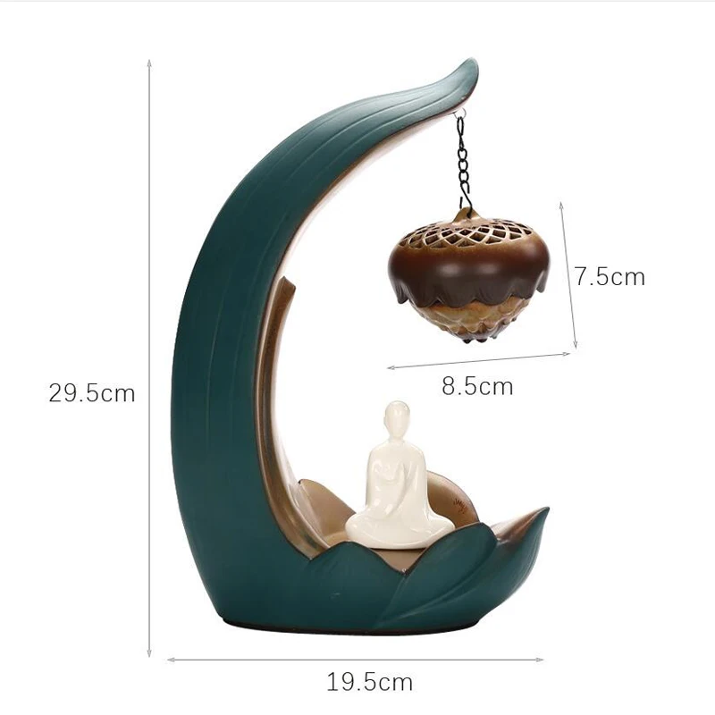 Керамический держатель для благовоний с обратным потоком, горелка для благовоний «Водопад», цветная горелка для благовоний