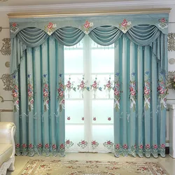 Wholesale Window Blackout Embroidery Curtain Jacquard Curtains For The Living Room With Valance