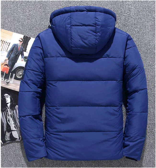 JACKETOWN 2022 Winter Jacket Men Thermal Thick Coat Snow Red Black Parka Male Warm Outwear Fashion White Duck Down Jacket Men