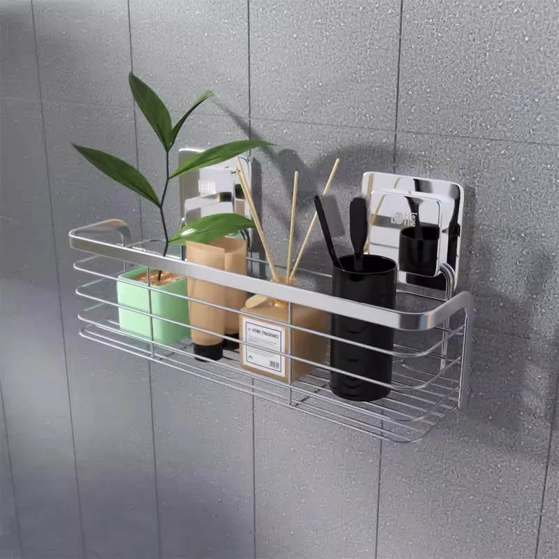 High Quality 304 Stainless Steel/Steel 1 Layer Multi-Colour Bathroom Public Baths Bathroom Shelf Organizer