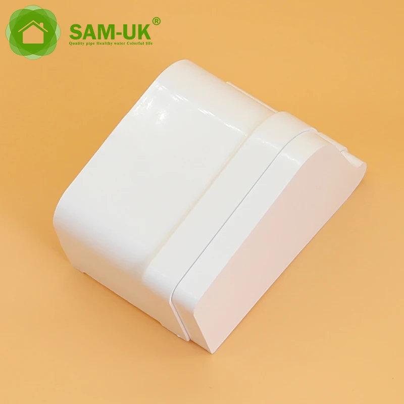 Supply design wholesales customizable size eave water drainage plastic white pvc rain chain gutter bracket