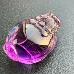 Beautiful natural amethyst quartz crystal and red rutilated The dragon turtle pendant
