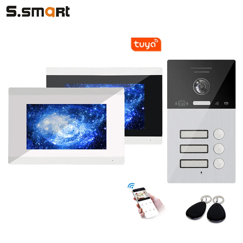 
Easy Operation 3 Video Door Phone Sd Card Wireless Doorbell With MP3 