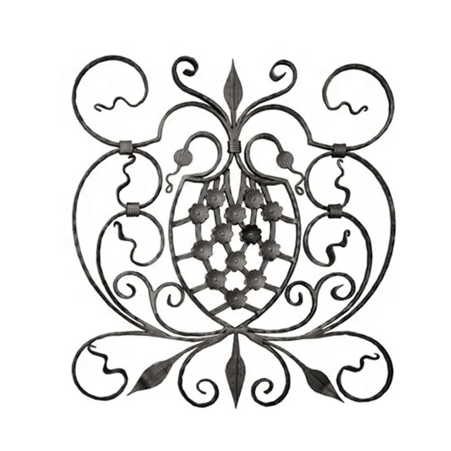 Gate decorative sandblast steel wrought Iron rosettes