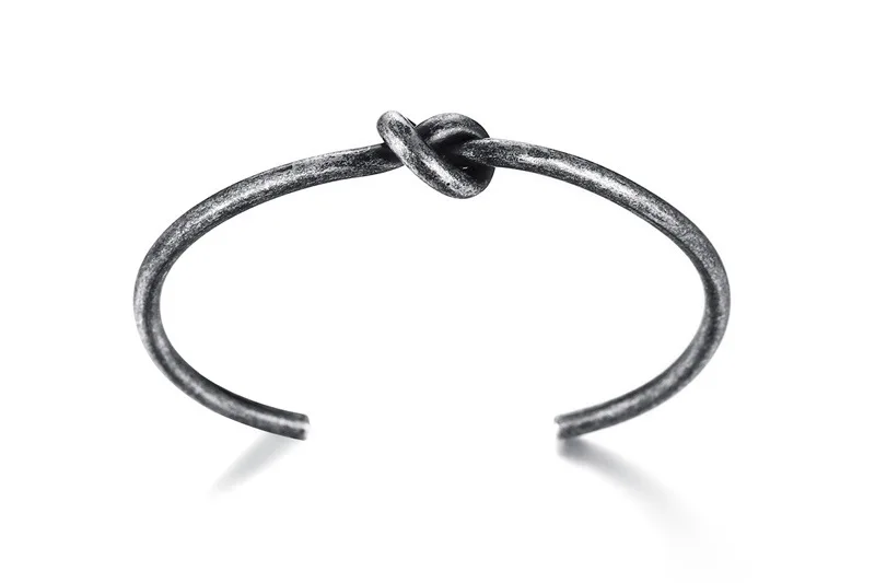 Stainless Steel Cuff Couple Bracelet Korea Style Geometric Knot Bracelet Adjustable High Polished Knot Bracelet