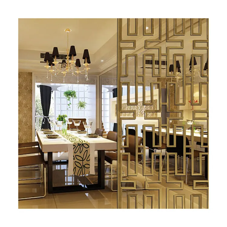 Металлическая перегородка из нержавеющей стали с лазерной резкой для гостиной, ресторана
