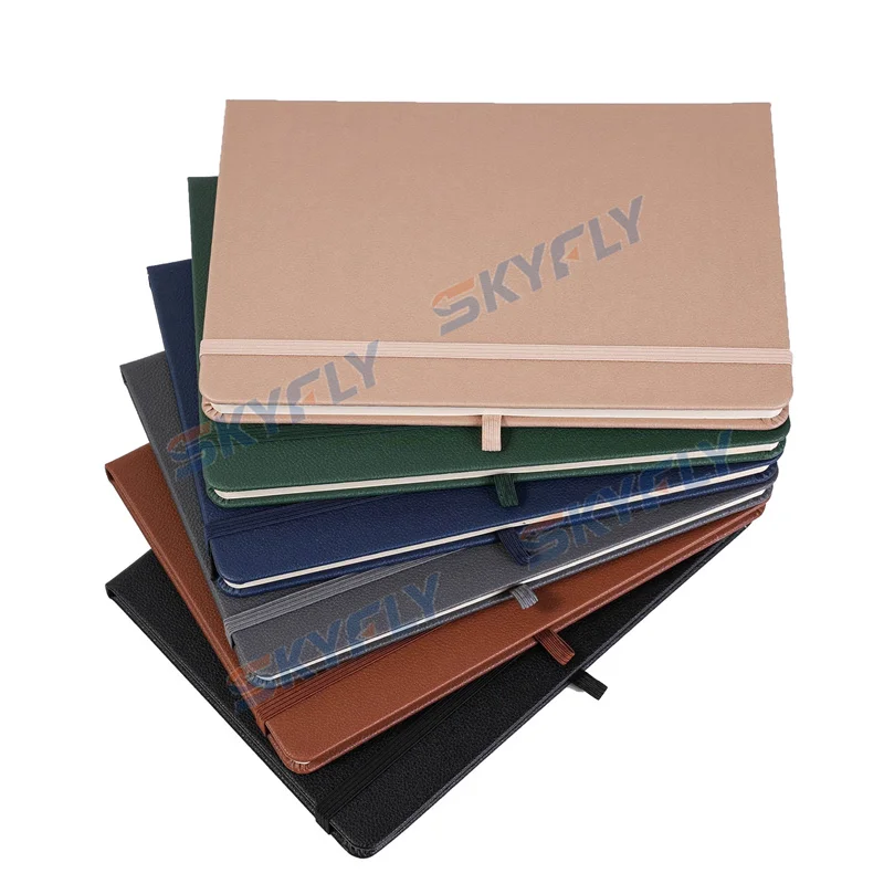Personalize Custom A5 Journals Note Books Custom Logo Business Planner Customizable Pu Leather Notebook with Brand Logo