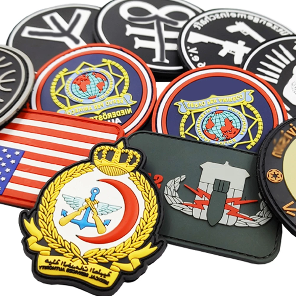 Custom Name Letter Logo Chenille Patches / 3D Silicon Pvc Rubber Patch / Design Woven Iron On Embroidery Patches For Clothing