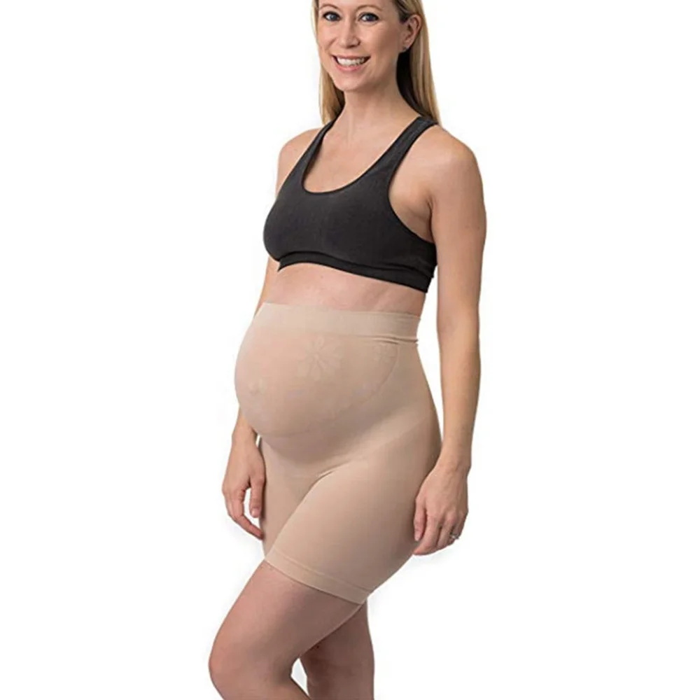 Maternity Underwear High Waisted Mid-Thigh Pregnancy Underwear Belly Support Maternity Briefs Shapewear Leggings