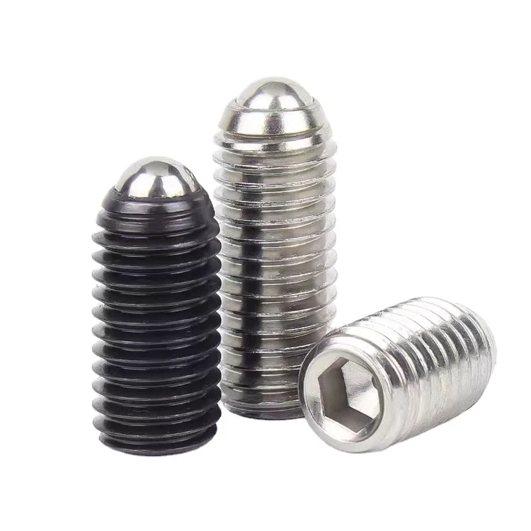 Grub Screw Stainless Steel Hex Socket Spring Loaded Ball Point Set Screw for Door Handle