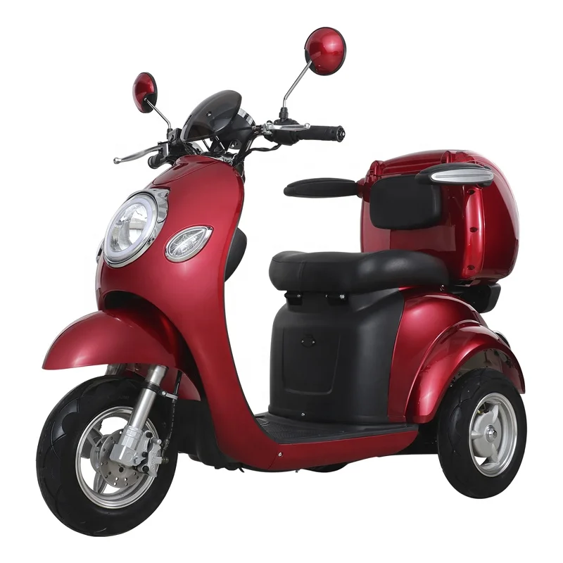 High Speed City Used 48V 500W Three Wheels Electric Motor Scooter With Big Trunk Comfortable Seat