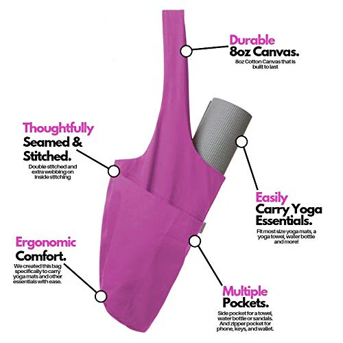 Сумка для йоги, коврик для тренажерного зала, сумка-переноска с большим боковым карманом