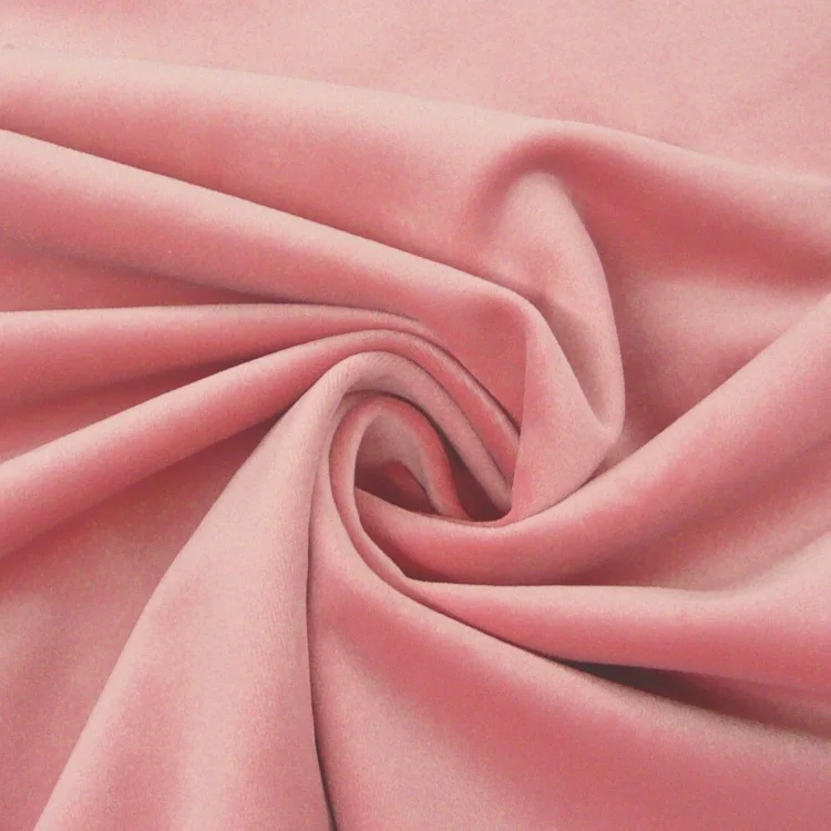 Luxury pink solid color plain design 100% polyester wedding decor sofa cover curtain upholstery velour velvet fabric