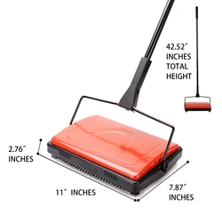 Hot sale carpet floor sweeper for home, hotel, banquet hall,manual floor and carpet sweeper Broom