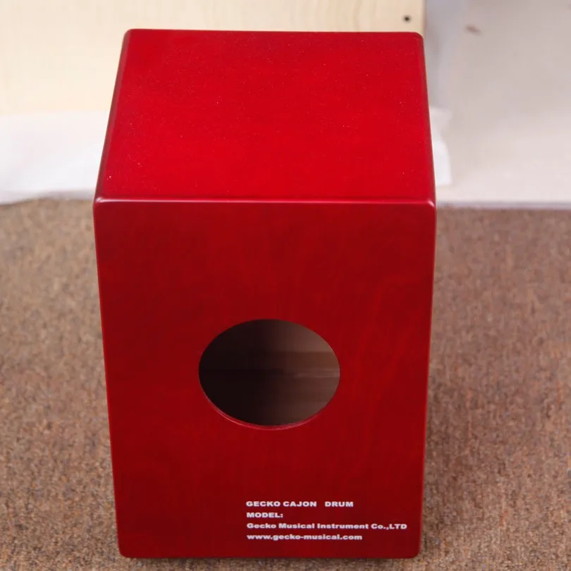 GECKO CS70 Child Cajon box drum Hot sale customized logo Colorful kids red birch wood mini cajon drum for music education