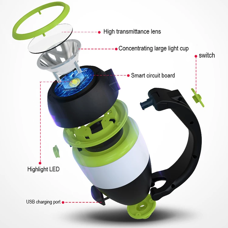 Rechargeable Camping Lantern Hand Lamp Table Lamp 3in1 Emergency Portable LED Camping Lights