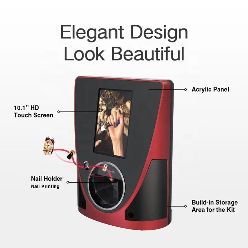 LCD V 12 wireless nail art printer nail painting machine portable best electric 3d digital manicure machine