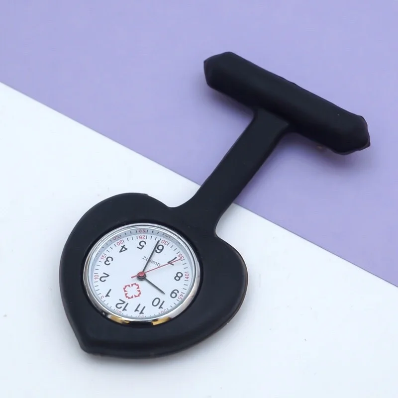 
Rubber Nurse Pocket Watch Rubber Pocket Watch Clock Brooch Pocket Watch Multicolor Mechanical Silicone Stainless 