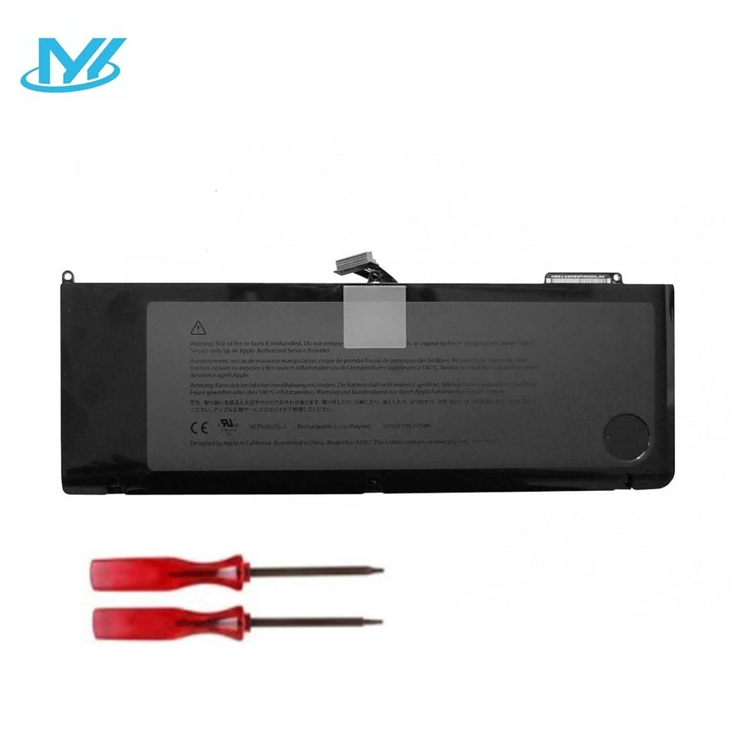 Replacement 10.95V 77.5W A1382 Laptop Battery for Apple Macbook Air Pro A1382 A1286 MC721 MC723 MC322 MC318 MD103 MD104