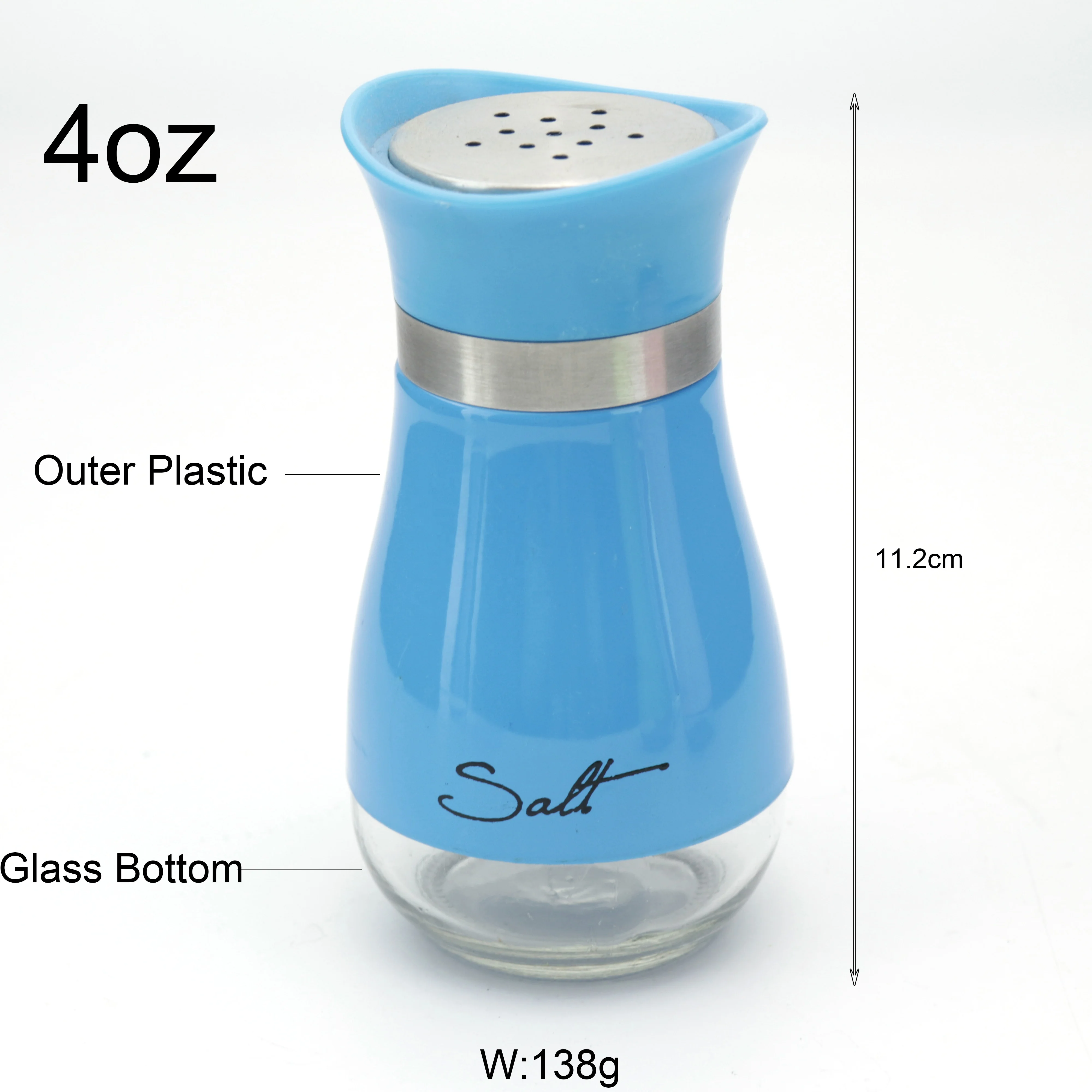 
Excellent quality glass bottle spice seasoning jar glass salt pepper shakers 