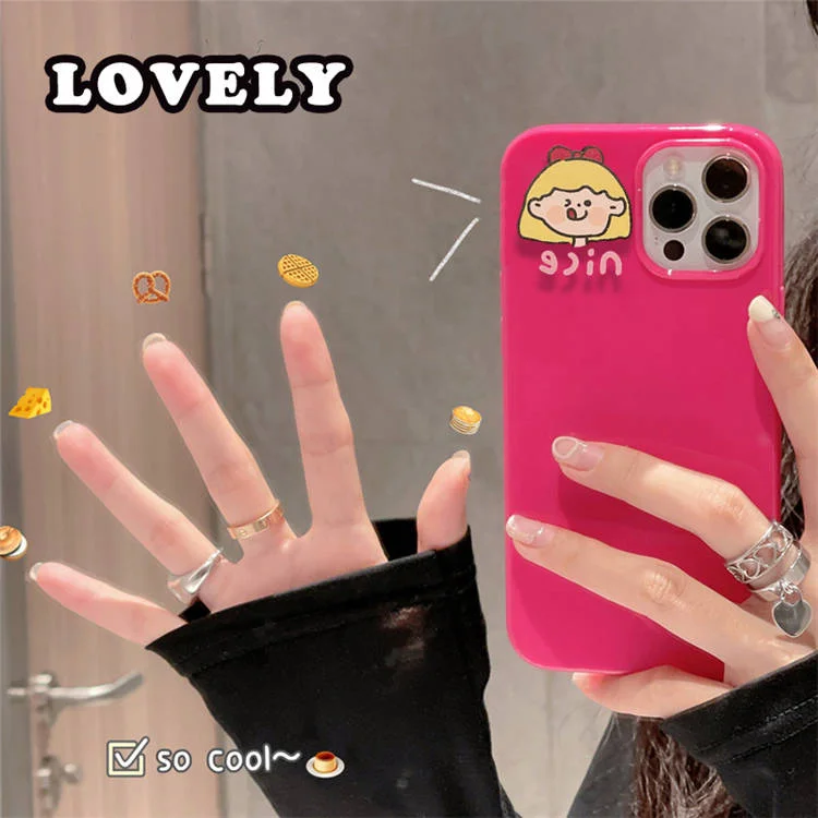 Anti-drop Personalized couple avatar mobile phone case for iPhone 12 pro max 13pro