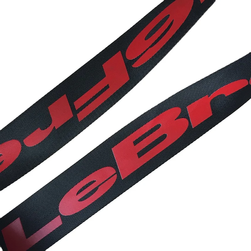 
customized Twill herringbone webbing screen printed LOGO Nylon herringbone webbing 