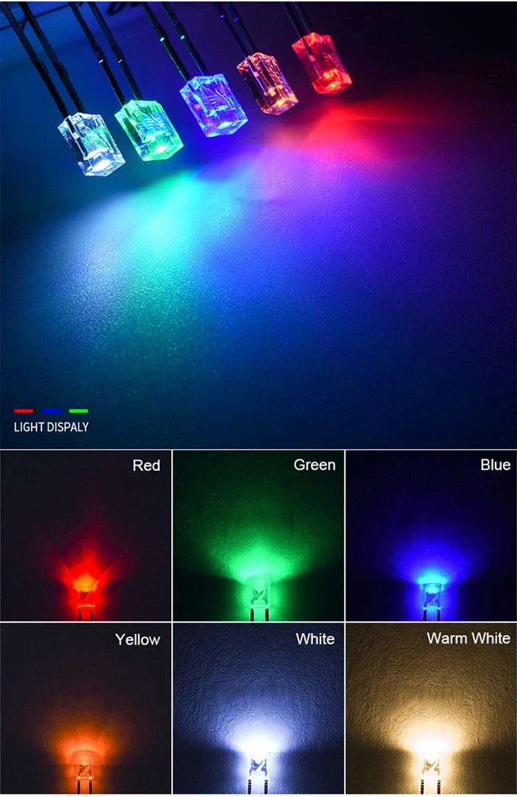 China Factory promotion 2*3*4mm Square LED white hair green light-emitting diode 2*3*4mm Led Dip In Diode1000pcs/bag led module